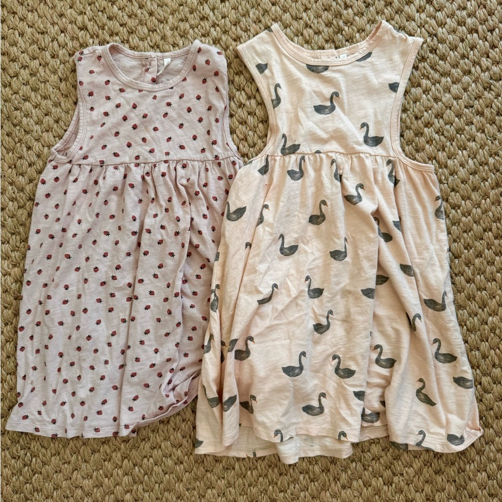 Rylee & Cru Swan/Strawberry Dress Bundle size 6-7Y